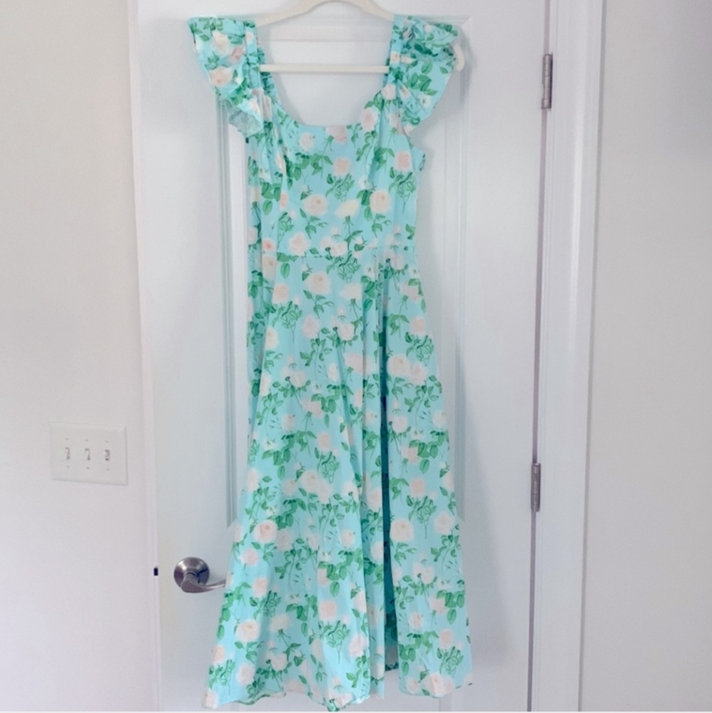 Hill House The Daphne Dress - Blue Roses - size S - Picture 3 of 5